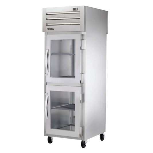 True STA1RPT-2HG-1S-HC Refrigedor Vertical 2 Medias Puertas Cristal 3 Parrillas -  - True - King Star