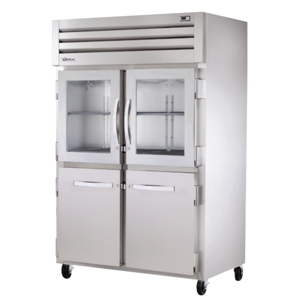 True STA2R-2HG/2HS-HC Refrigerador Vertical 2 Medias Puertas Cristal 2 Medias Puertas Solidas 3 Parrillas -  - True - King Star