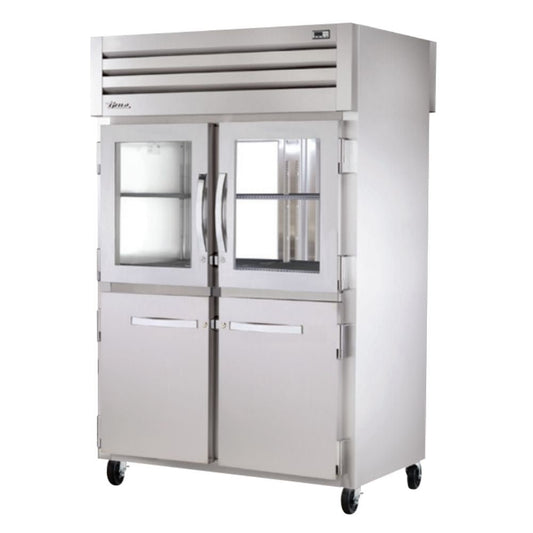 True STA2RPT-2HG/2HS-2G-HC Frigorifico Vertical 2 Medias Puertas Cristal 2 Medias Puertas Solidas 3 Parrillas -  - True - King Star