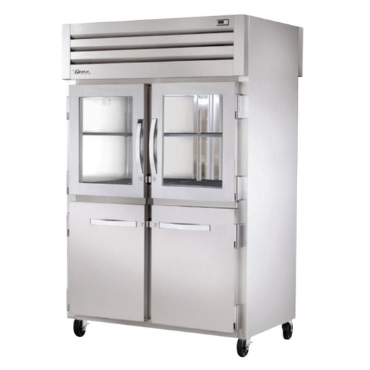 True STA2RPT-2HG/2HS-2S-HC Frigorifico Vertical 2 Medias Puertas Cristal 2 Medias Puertas Solidas 3 Parrillas -  - True - King Star