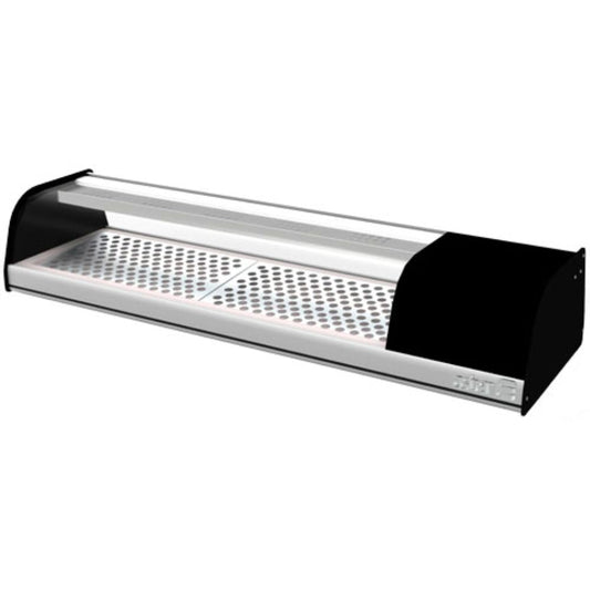VITRINA ASBER ACTC-55 SL HC | Vitrina Exhibidora Mostrador | Cristal Curvo | 2 Puertas | 138.7 cm | Acero Inoxidable | Zona de Alimentos Refrigerados Pastelería | Repostería Tienda Abarrotes Carnicería Alimentos Refrigerados Pasteles Postre Tienda Cremería Super Mercado 