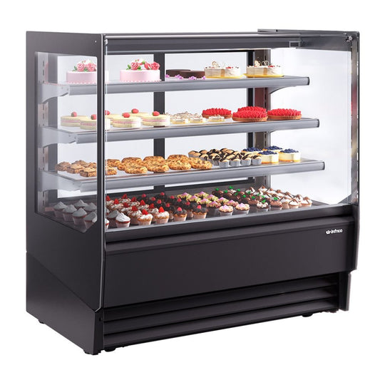 VITRINA INFRICO VBR9IPR | Vitrina Expositora para Pastelería 38" | 9.6 Pies Cúbicos | Acero inoxidable | Iluminación LED | Cristal Recto | Super Mercado Tienda Departamental Alimentos Cafeteria Restaurante Bares Tiendas Convivencia Pastelerias Panaderia  Supermercado Establecimiento Servicios Alimentos Para Ensaladas Sandwiches Bebidas Postres Pasteles  Supermercado Establecimiento Servicios Alimentos Carniceria Cremeria Para Carne Lacteos