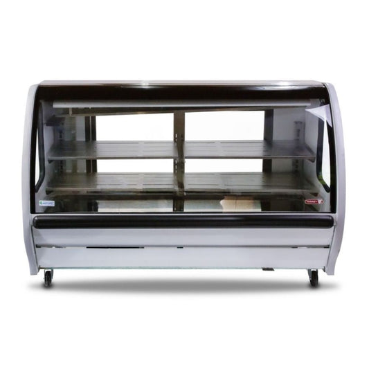 VITRINA TORREY 1026804 TEM200N R290  | Vitrina Exhibidora Refrigerada | Cristal Curvo | Frente 191 cm | Acero Inoxidable | Carnicería Cremería Supermercado Pastelería Repostería Negocio Alimentos Pasteles Panes Exhibición Industrial Carnicería Cremería. 